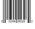 Barcode Image for UPC code 000399553262