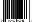 Barcode Image for UPC code 000400000358