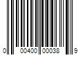 Barcode Image for UPC code 000400000389