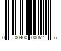 Barcode Image for UPC code 000400000525