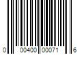 Barcode Image for UPC code 000400000716