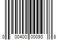 Barcode Image for UPC code 000400000938