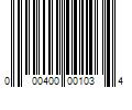 Barcode Image for UPC code 000400001034