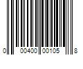 Barcode Image for UPC code 000400001058