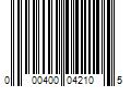 Barcode Image for UPC code 000400042105