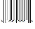 Barcode Image for UPC code 000401000050