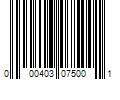 Barcode Image for UPC code 000403075001