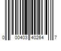 Barcode Image for UPC code 000403402647