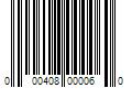 Barcode Image for UPC code 000408000060