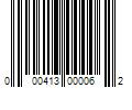 Barcode Image for UPC code 000413000062