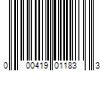 Barcode Image for UPC code 000419011833