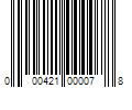 Barcode Image for UPC code 000421000078