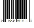 Barcode Image for UPC code 000424011118