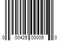 Barcode Image for UPC code 000425000050