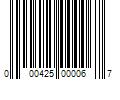 Barcode Image for UPC code 000425000067