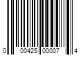 Barcode Image for UPC code 000425000074