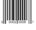 Barcode Image for UPC code 000432000067