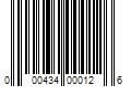 Barcode Image for UPC code 000434000126