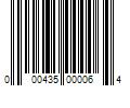 Barcode Image for UPC code 000435000064