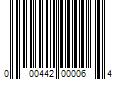 Barcode Image for UPC code 000442000064