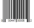 Barcode Image for UPC code 000447000052