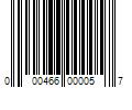 Barcode Image for UPC code 000466000057