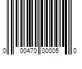 Barcode Image for UPC code 000470000050