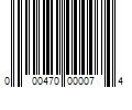 Barcode Image for UPC code 000470000074