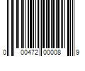 Barcode Image for UPC code 000472000089