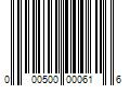 Barcode Image for UPC code 000500000616