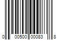 Barcode Image for UPC code 000500000838