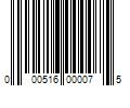 Barcode Image for UPC code 000516000075