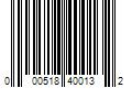 Barcode Image for UPC code 000518400132