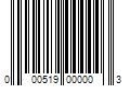 Barcode Image for UPC code 000519000003