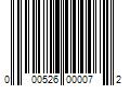 Barcode Image for UPC code 000526000072