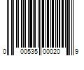 Barcode Image for UPC code 000535000209