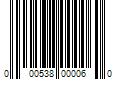 Barcode Image for UPC code 000538000060