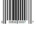 Barcode Image for UPC code 000538000077