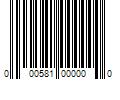 Barcode Image for UPC code 000581000000