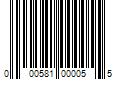 Barcode Image for UPC code 000581000055