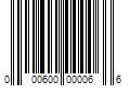 Barcode Image for UPC code 000600000066