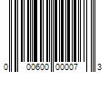 Barcode Image for UPC code 000600000073