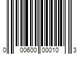 Barcode Image for UPC code 000600000103