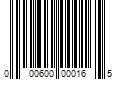 Barcode Image for UPC code 000600000165