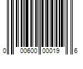 Barcode Image for UPC code 000600000196