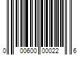 Barcode Image for UPC code 000600000226