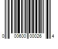 Barcode Image for UPC code 000600000264