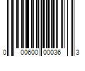 Barcode Image for UPC code 000600000363