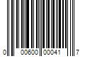 Barcode Image for UPC code 000600000417