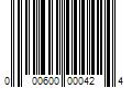 Barcode Image for UPC code 000600000424